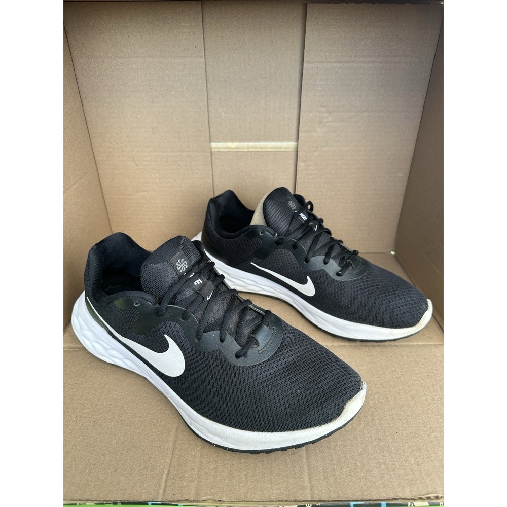 Nike Revolution 6 Mens Running Shoes Black White US 13 DC3728-003
